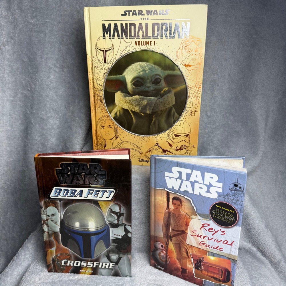 Star Wars Book Lot Mandalorian Vol 1 Boba Fett Crossfire Rey's Survival Guide